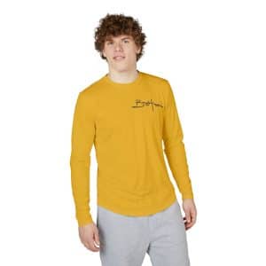 Men's UV Long Sleeve Shirt — Yellow 'Broth' Signature Sun Protection Tee