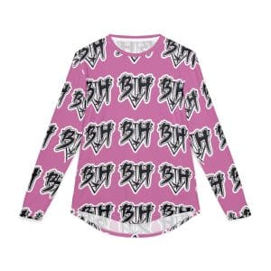 Men's Pink 'B4H' Graphic UV Protection Long Sleeve Shirt